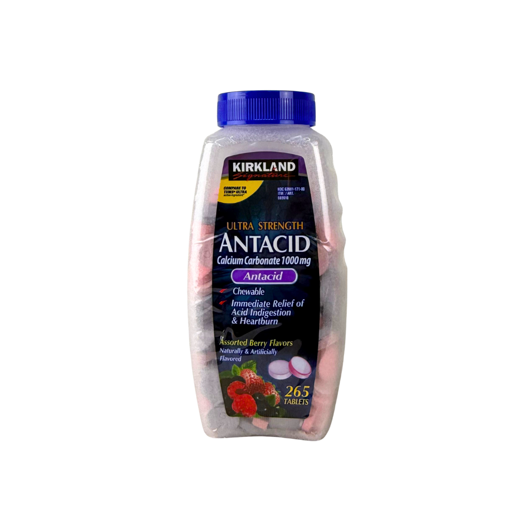 Kirkland Signature Antacid Chewables 265 tablets x 2 bottles